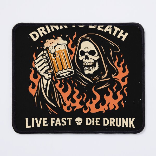 Item preview, Live Fast Die Drunk Beer T-Shirt designed and sold by Matinez Pink.