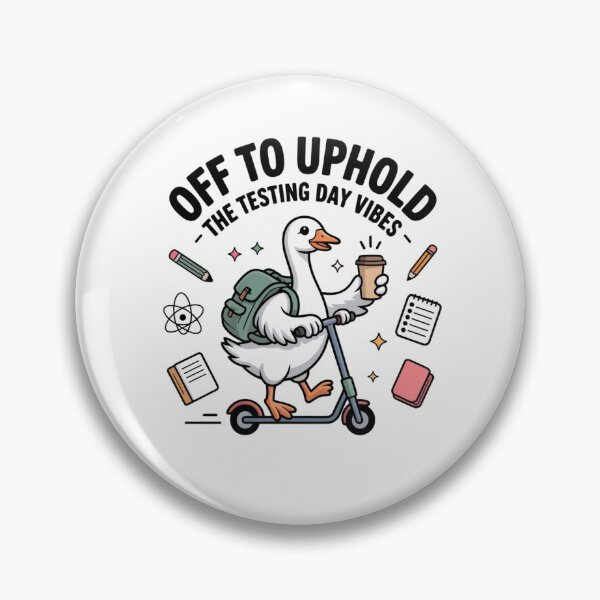 Item preview, Off to Uphold The Testing Day Vibes Funny Teacher Teams Goose designed and sold by ZACK ART.