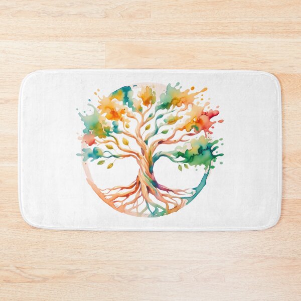 Item preview, Colorful Tree of Life Watercolor Boho Spiritual Nature Art Design designed and sold by ArcticFoxStudio.