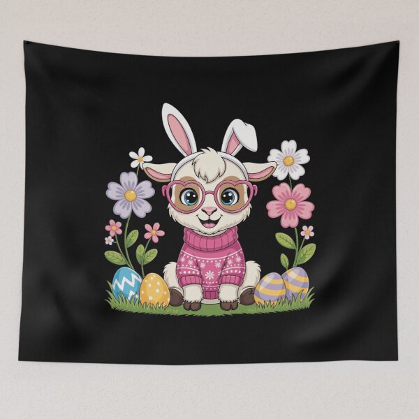 Item preview, Adorable Easter Animal Bunny Ears Lamb Kawaii Spring Illustration designed and sold by anamul43.