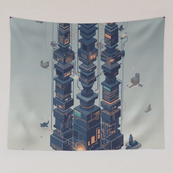 Item preview, Tetrose Towers designed and sold by AbstractAnom.