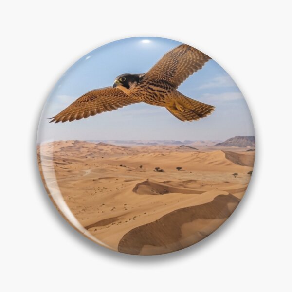 Item preview, Falcon in flight over a desert designed and sold by Malisa345.