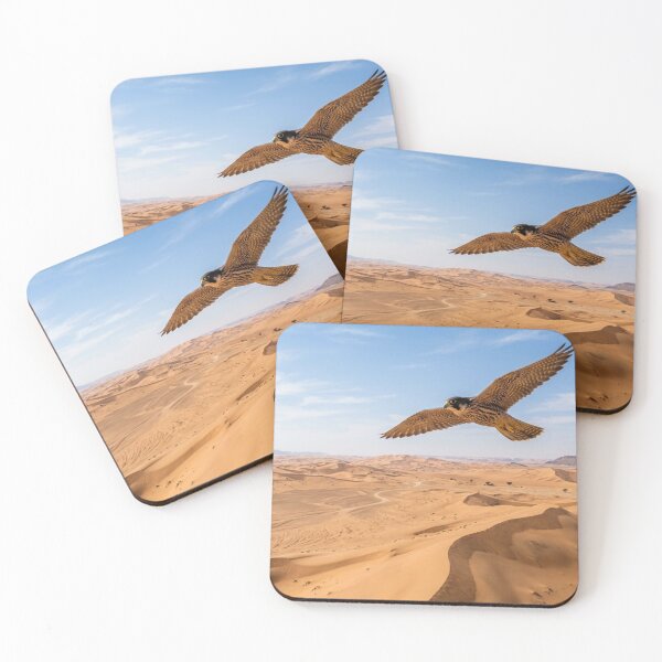 Item preview, Falcon in flight over a desert designed and sold by Malisa345.