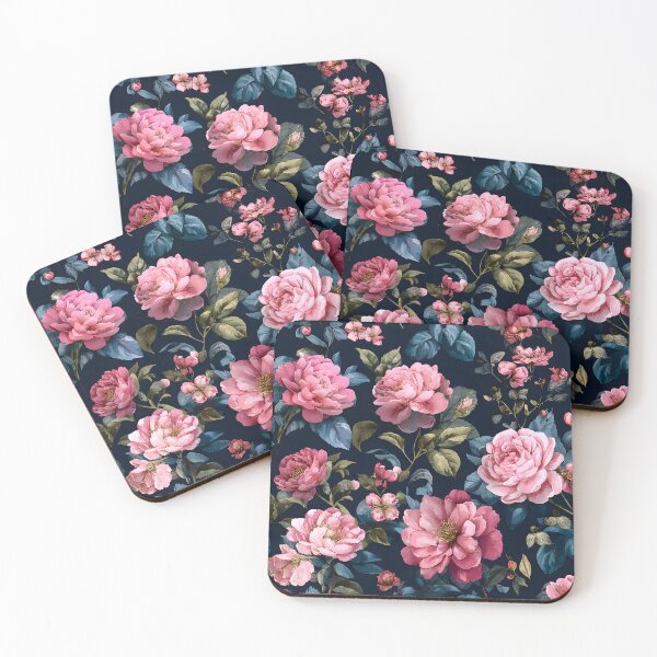 Item preview, Midnight Roses Pattern Vintage Watercolor Romantic Floral designed and sold by GrinGalore.