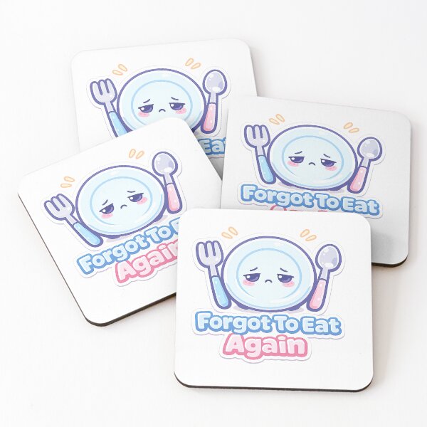 Item preview, Cute Self-Care Sticker – “Forgot To Eat Again” Kawaii Plate, ADHD & Mental Health Aesthetic designed and sold by VibrantArtful7.