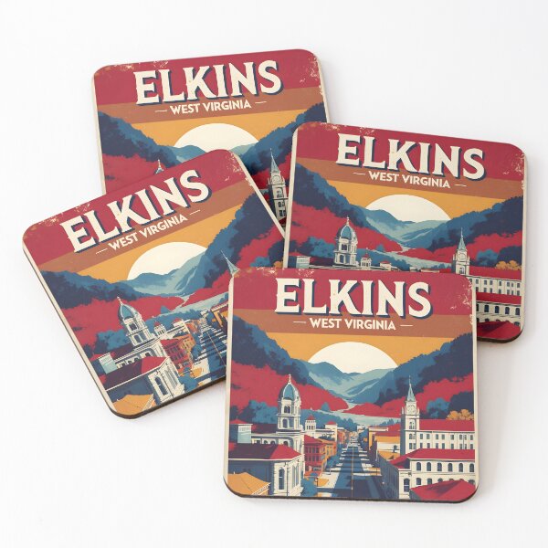 Item preview, Elkins West Virginia 1950s USA Vintage Travel Tourism designed and sold by TravelersGems.