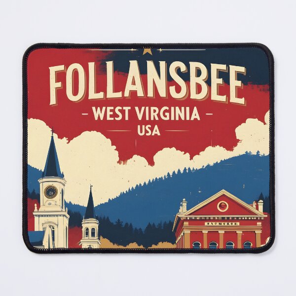 Item preview, Follansbee West Virginia 1950s USA Vintage Travel Tourism designed and sold by TravelersGems.