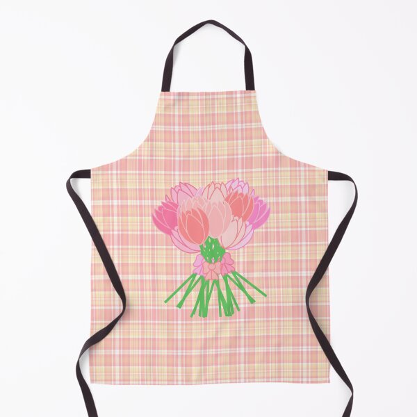 Item preview, Big Tulip Bouquet on plaid salmon designed and sold by CreaTwinkles.