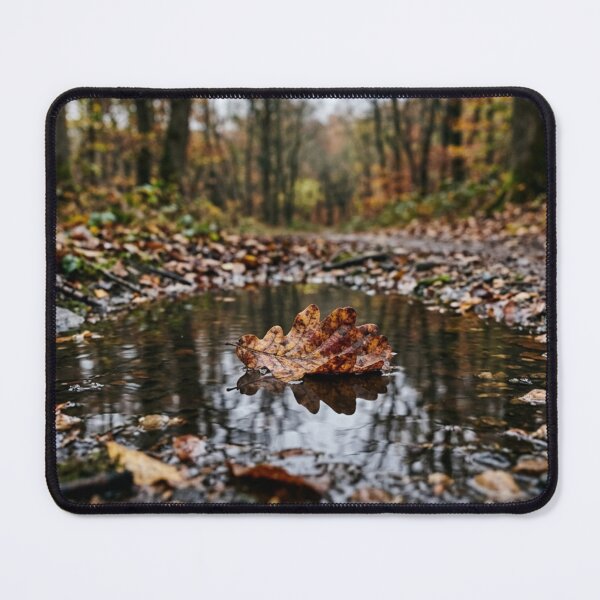 Item preview, Dead leaf floating on a puddle designed and sold by Malisa345.