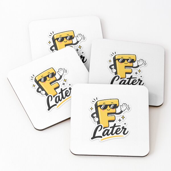 Item preview, F Later Funny Sticker | Cool Letter F Cartoon | Cute Goodbye Pun Design designed and sold by Ishratparween11.