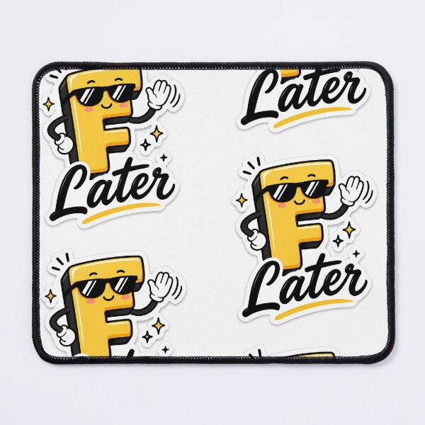 Item preview, F Later Funny Sticker | Cool Letter F Cartoon | Cute Goodbye Pun Design designed and sold by Ishratparween11.