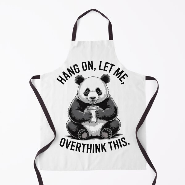 Item preview, Hang On, Let Me Overthink This – Cute Funny Panda Quote Design | Anxiety Meme for Introverts & Overthinkers designed and sold by omar ousalah.