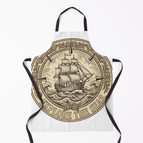 Item preview, Vintage Tall Ship Maritime Exploration Emblem designed and sold by ZadTicaret.