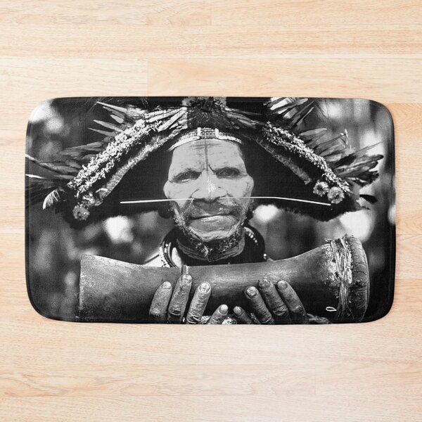 Item preview, Papua New Guinea Villager With Drum Art Photo designed and sold by DEC02.