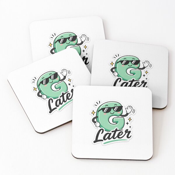 Item preview, G Later Funny Sticker | Cool Letter G Cartoon | Cute Goodbye Pun Design designed and sold by Ishratparween11.