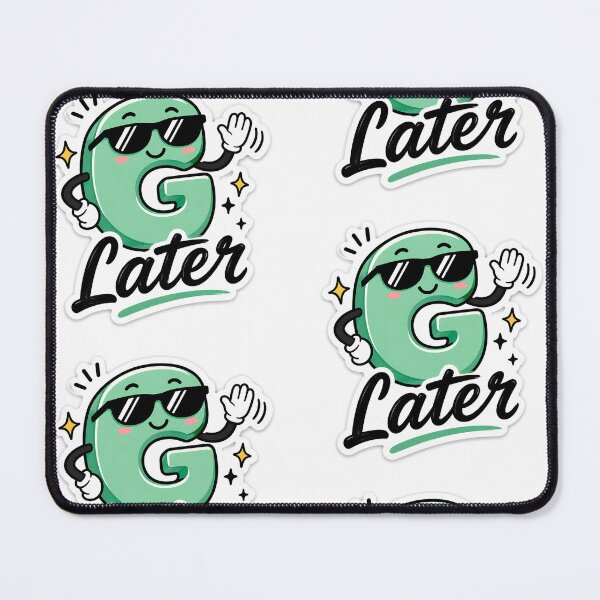 Item preview, G Later Funny Sticker | Cool Letter G Cartoon | Cute Goodbye Pun Design designed and sold by Ishratparween11.
