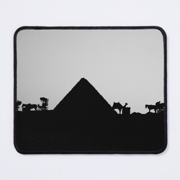 Item preview, Egypt Pyramid Silhouette Camels Desert Black and White designed and sold by davelandiaph.