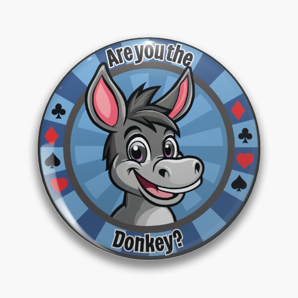 Item preview, Are you the Donkey? Poker Chip - Blue designed and sold by SquishyKitkat.
