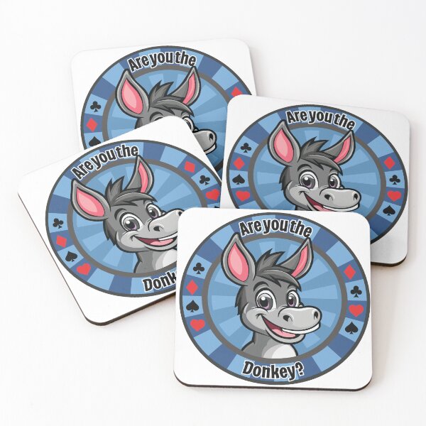 Item preview, Are you the Donkey? Poker Chip - Blue designed and sold by SquishyKitkat.