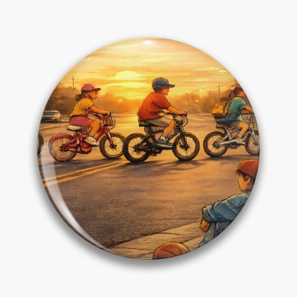 Item preview, a group of friends on bikes designed and sold by Troll Art & Delete.