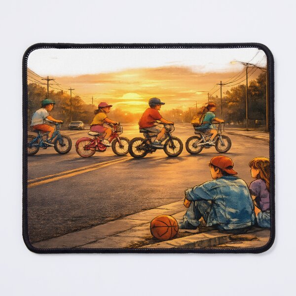 Item preview, a group of friends on bikes designed and sold by Troll Art & Delete.