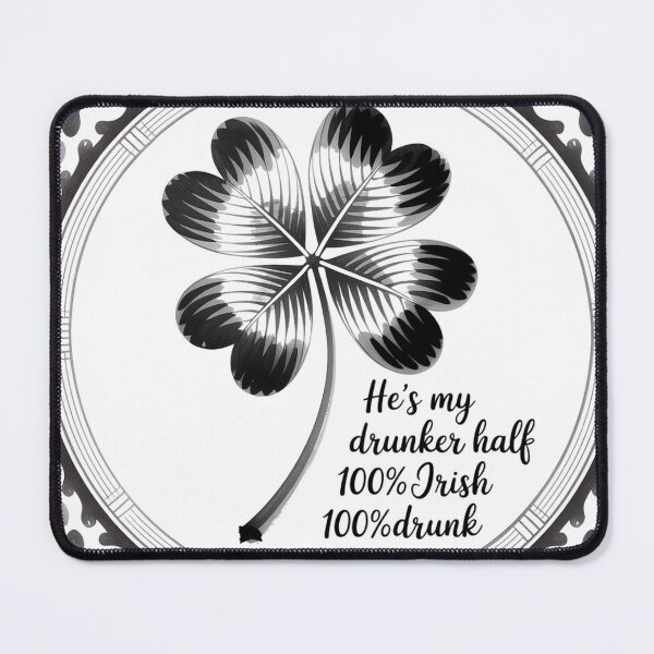 Item preview, Tipsy Four-Leaf Clover in Sumi-e Ink Wash Style designed and sold by Bloomkept.