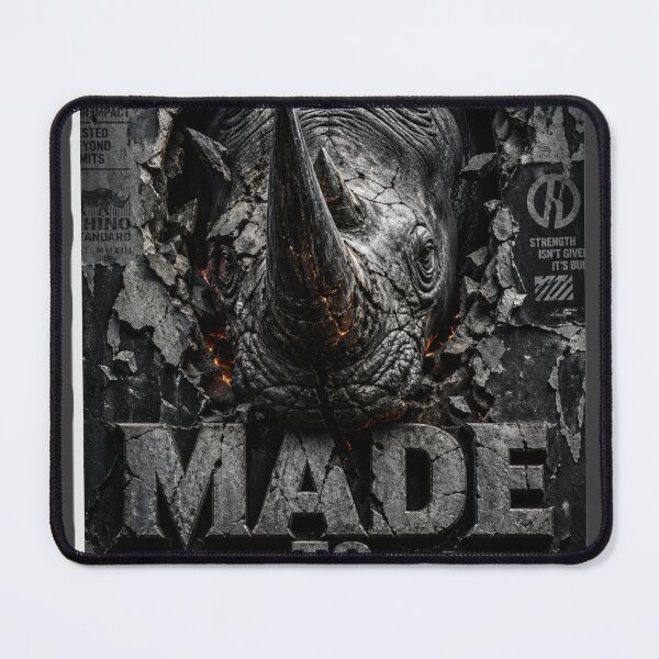 Item preview, Builder Made to Last Rhino Concrete Industrial Brutalist Wall Art designed and sold by SavannaStrikes.