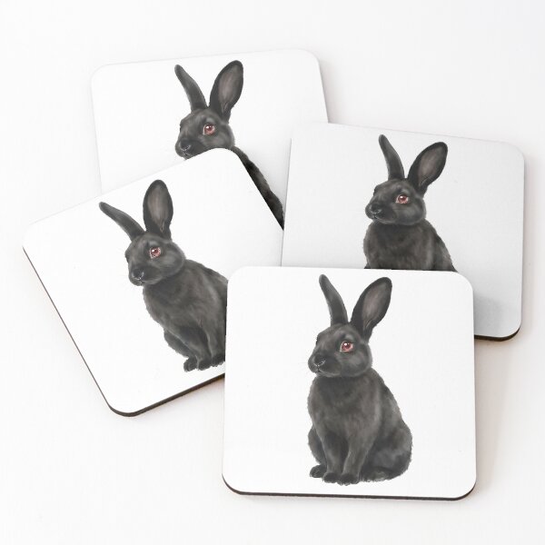 Item preview, Black Rabbit Oryctolagus Cuniculus Europe Gothic Animal designed and sold by RubisLeaf.