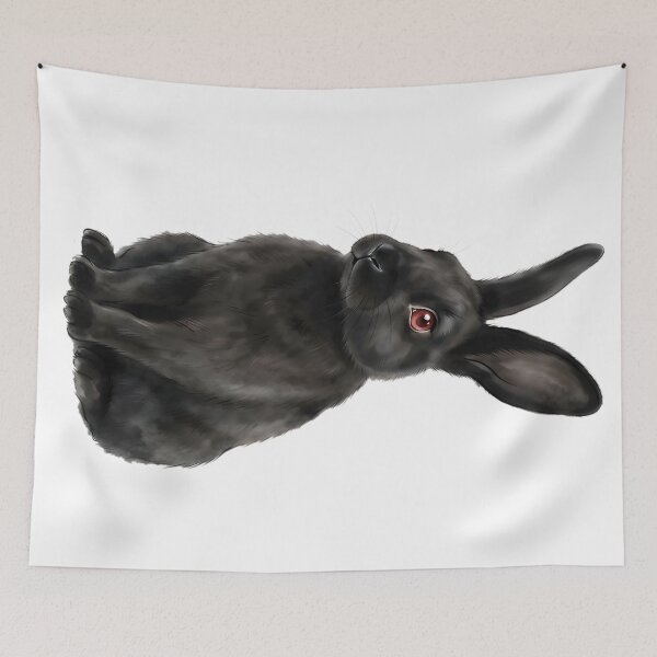 Item preview, Black Rabbit Oryctolagus Cuniculus Europe Gothic Animal designed and sold by RubisLeaf.