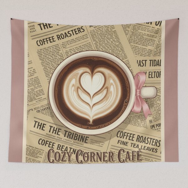 Item preview, Vintage Latte Style Newspaper Retro Artistic Coffee designed and sold by HeyHas.