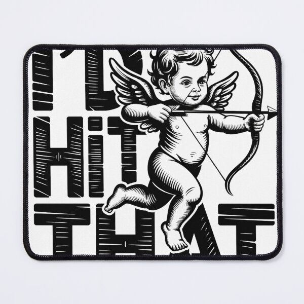 Item preview, Linocut Cherub Running with Bow and Arrow designed and sold by Bloomkept.