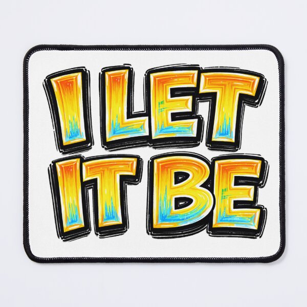 Item preview, I LET IT BE – hand drawn childlike typography designed and sold by Mac Sketches.
