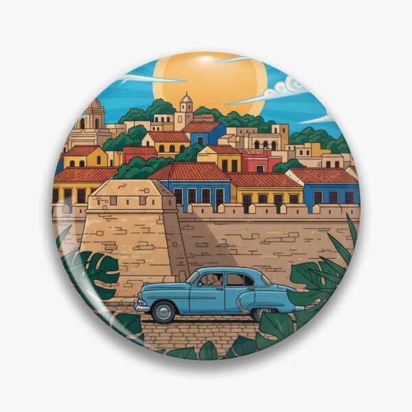 Item preview, Cartagena Colombia Sunset Retro Tourist Poster designed and sold by HeyHas.