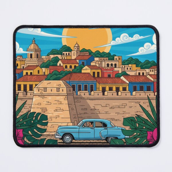 Item preview, Cartagena Colombia Sunset Retro Tourist Poster designed and sold by HeyHas.