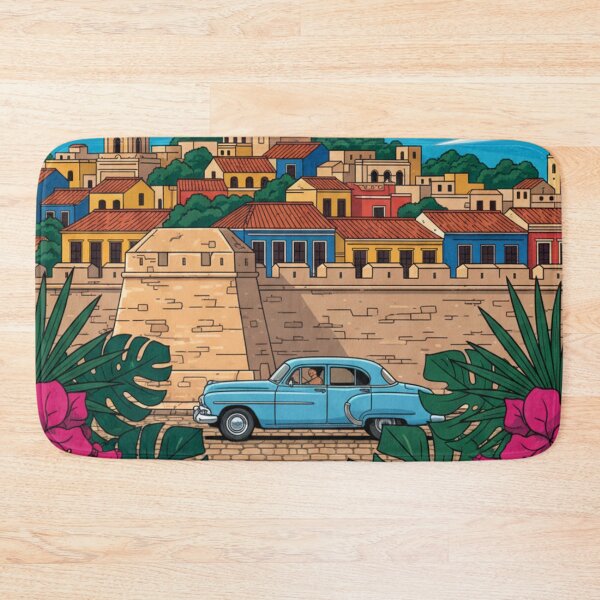 Item preview, Cartagena Colombia Sunset Retro Tourist Poster designed and sold by HeyHas.