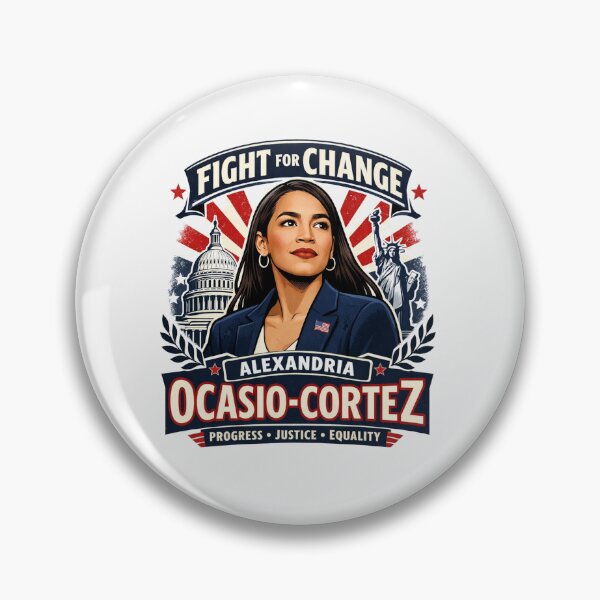 Item preview, Fight for Change Alexandria Ocasio-Cortez Progress Justice Equality designed and sold by Owcomm.