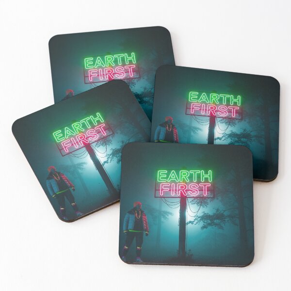 Item preview, Earth First | Minimal Eco Nature Typography Design designed and sold by DmaarGroup.