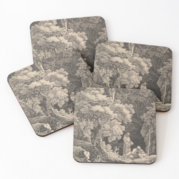 Item preview, Two Monks in Contemplation in a Forest designed and sold by evovani.