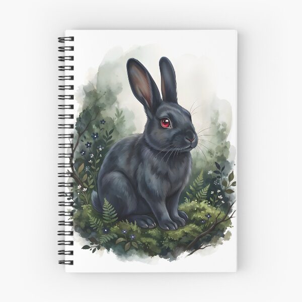 Item preview, Black Rabbit Oryctolagus Cuniculus Europe Gothic Forest designed and sold by RubisLeaf.