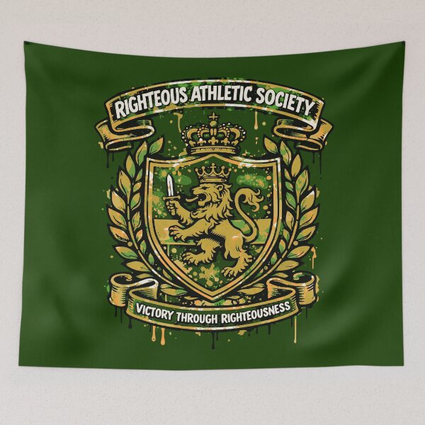 Item preview, RIGHTEOUS ATHLETIC SOCIETY designed and sold by SavvyEarth.