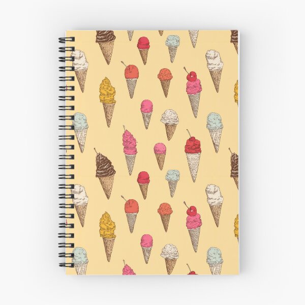 Item preview, Vintage Ice Cream Cones Sweet Dessert Pattern designed and sold by NicolasGlowArt.