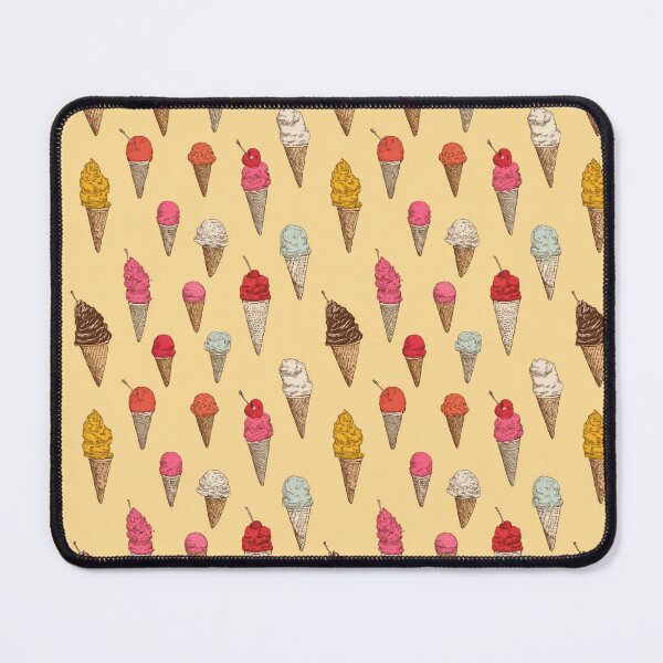 Item preview, Vintage Ice Cream Cones Sweet Dessert Pattern designed and sold by NicolasGlowArt.