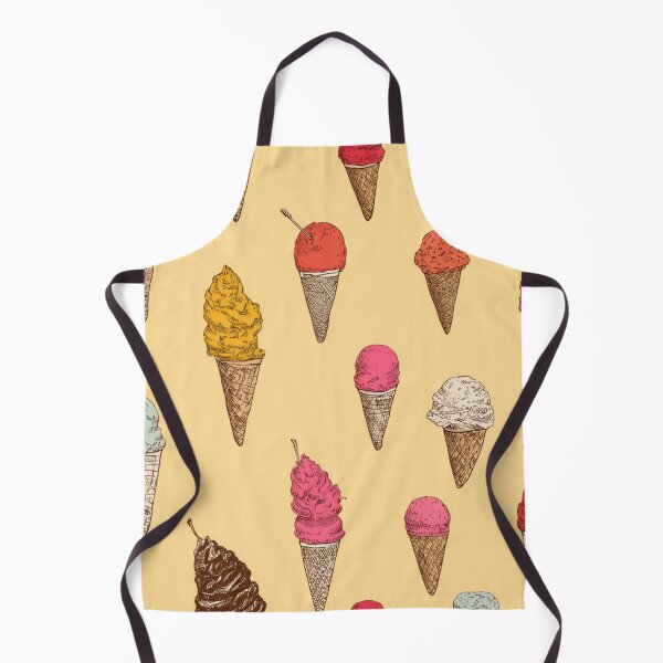 Item preview, Vintage Ice Cream Cones Sweet Dessert Pattern designed and sold by NicolasGlowArt.