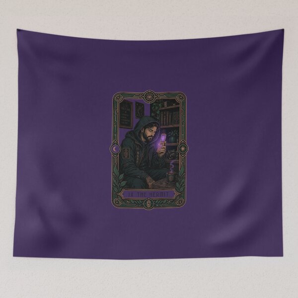 Item preview, The Hermit Tarot Card | Gothic Spiritual Wall Art designed and sold by Horizon Prime.