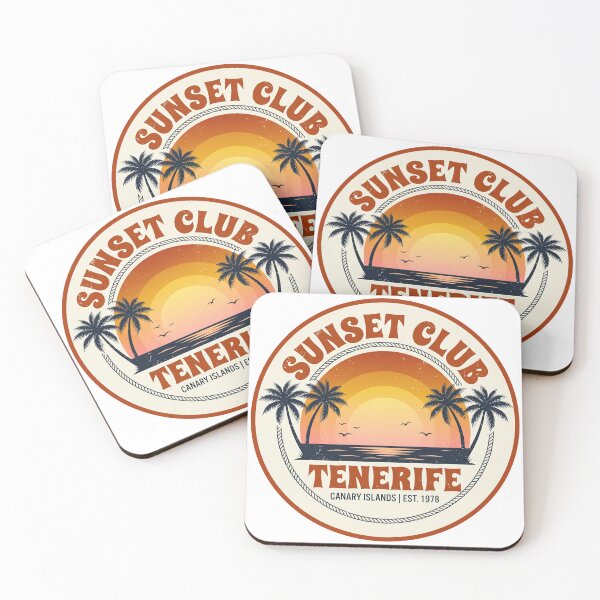 Item preview,  Sunset Club Tenerife Canary Islands– Golden Hour Beach Vibes & Spain Island Escape designed and sold by ArtsyExplorer.
