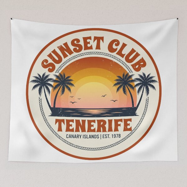 Item preview,  Sunset Club Tenerife Canary Islands– Golden Hour Beach Vibes & Spain Island Escape designed and sold by ArtsyExplorer.