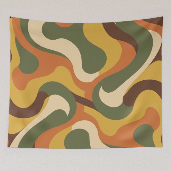 Item preview, Organic Retro Flow 70s Style Abstract designed and sold by HeyHas.