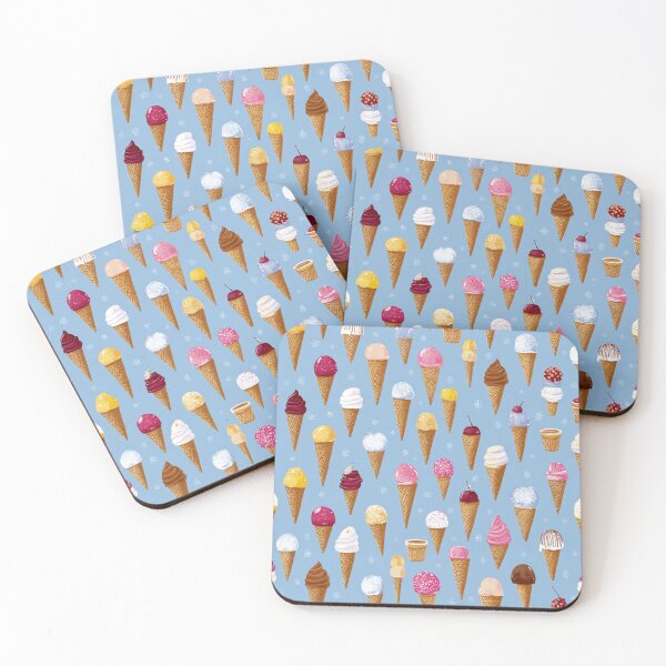 Item preview, Sweet Ice Cream Cones Pattern Dessert Lover designed and sold by NicolasGlowArt.