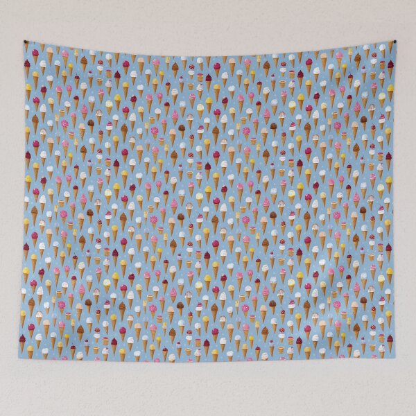Item preview, Sweet Ice Cream Cones Pattern Dessert Lover designed and sold by NicolasGlowArt.