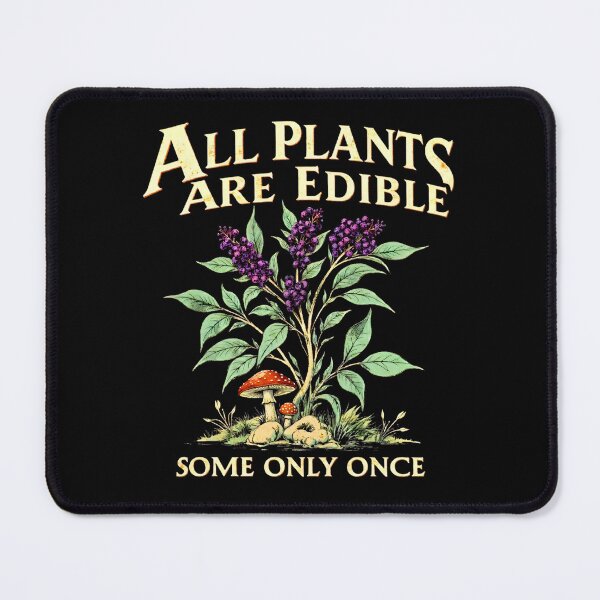 Item preview, All Plants Are Edible Funny Dark Botanical Cottagecore Shirt designed and sold by LunaMagicStudio.